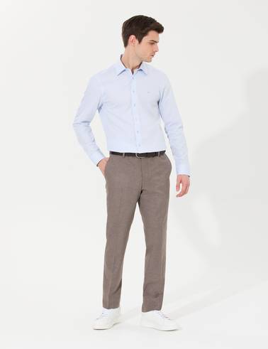 Açık Mavi Slim Fit Uzun Kollu Gömlek