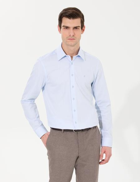 Açık Mavi Slim Fit Uzun Kollu Gömlek - 50259532001