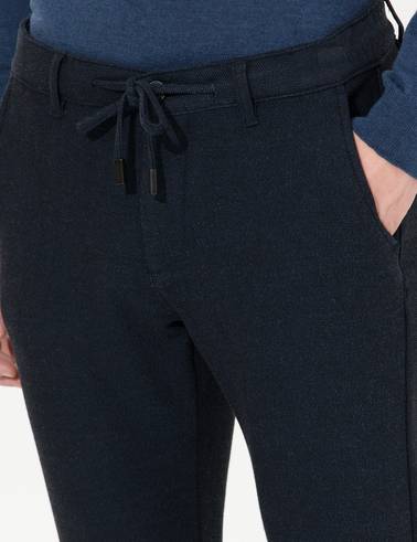 Lacivert Slim Fit Kanvas Pantolon