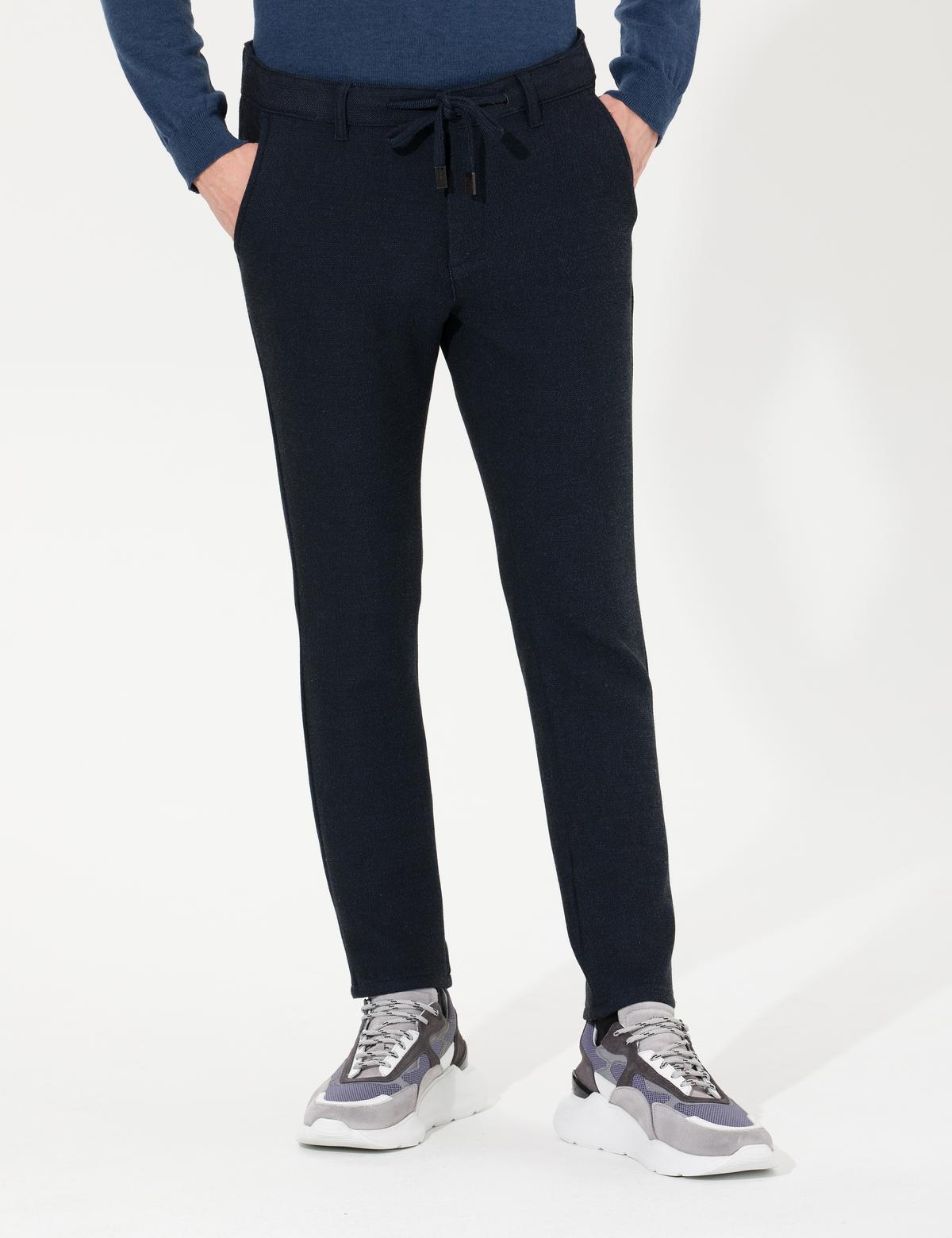 Lacivert Slim Fit Kanvas Pantolon - 50255365055