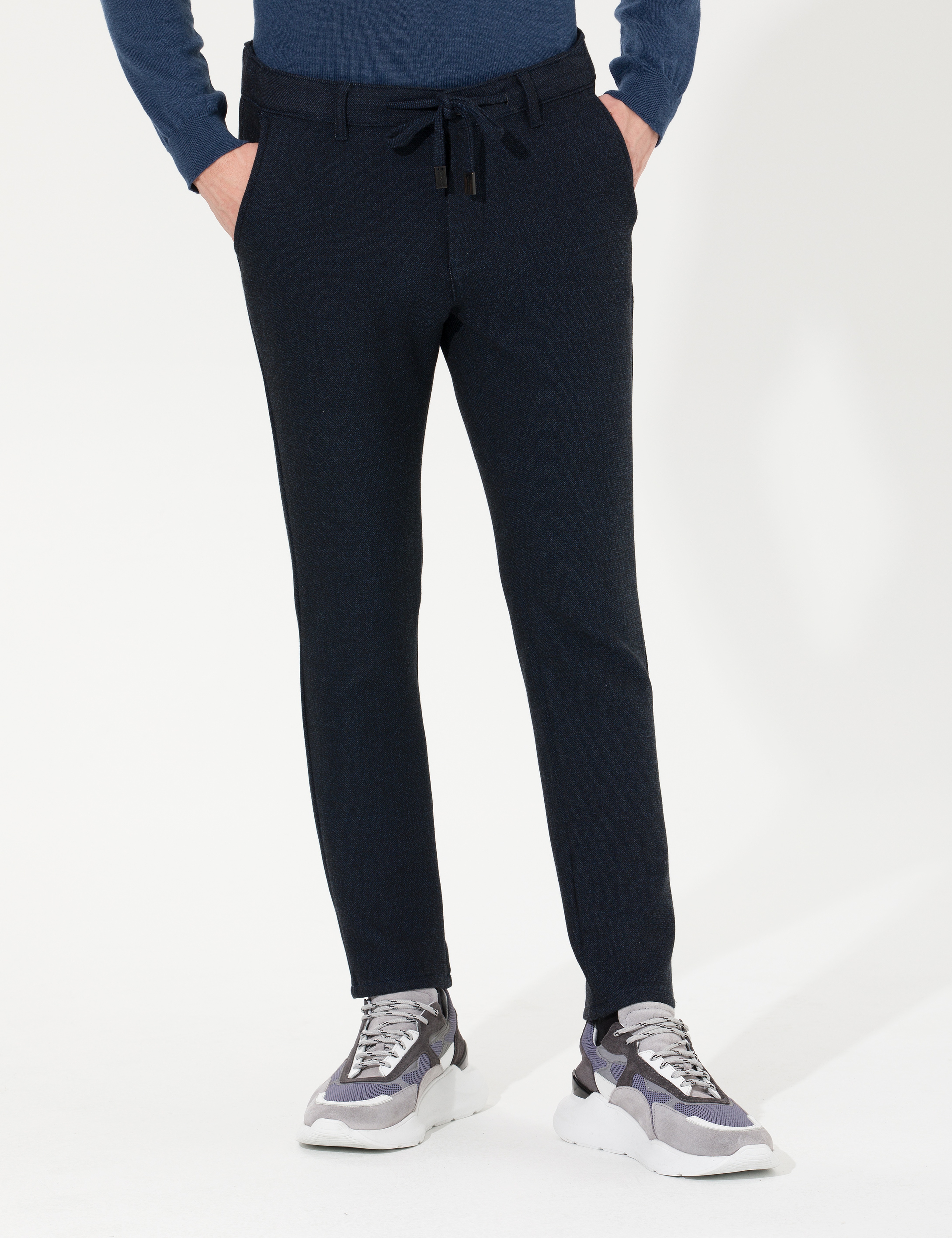 Lacivert Slim Fit Kanvas Pantolon - Image 2
