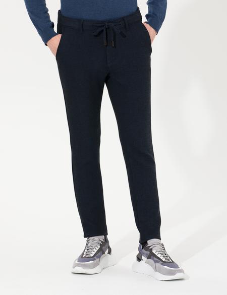 Lacivert Slim Fit Kanvas Pantolon - 50255365055