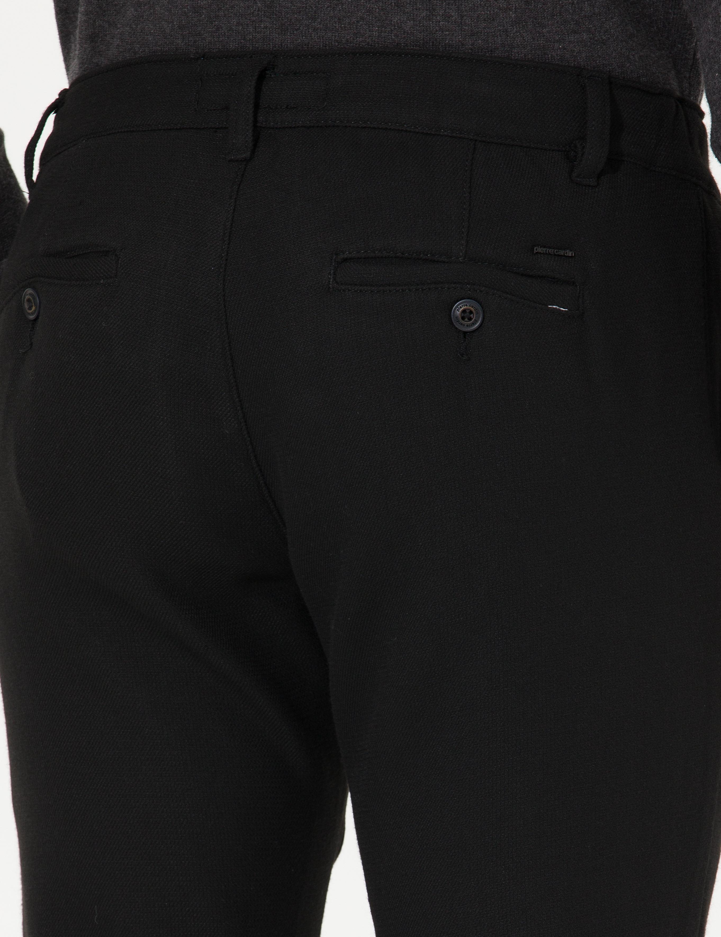 Siyah Slim Fit Kanvas Pantolon