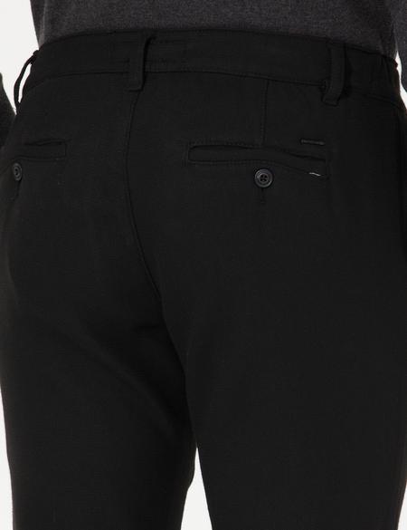 Siyah Slim Fit Kanvas Pantolon - 50255365093