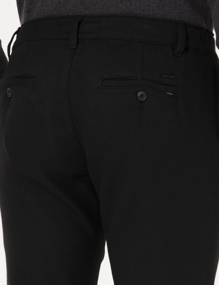 Siyah Slim Fit Kanvas Pantolon