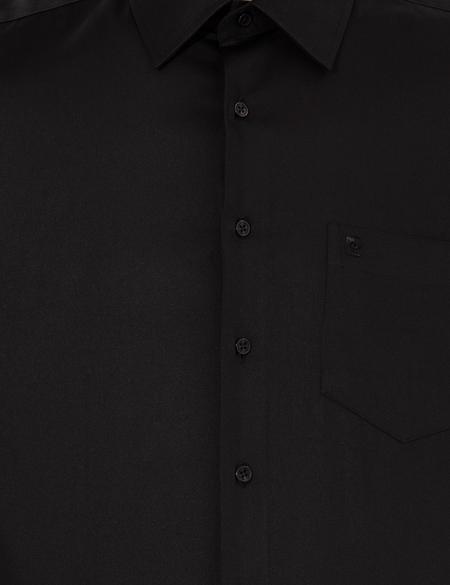 Siyah Regular Fit Uzun Kollu Klasik Gömlek - 50256422021