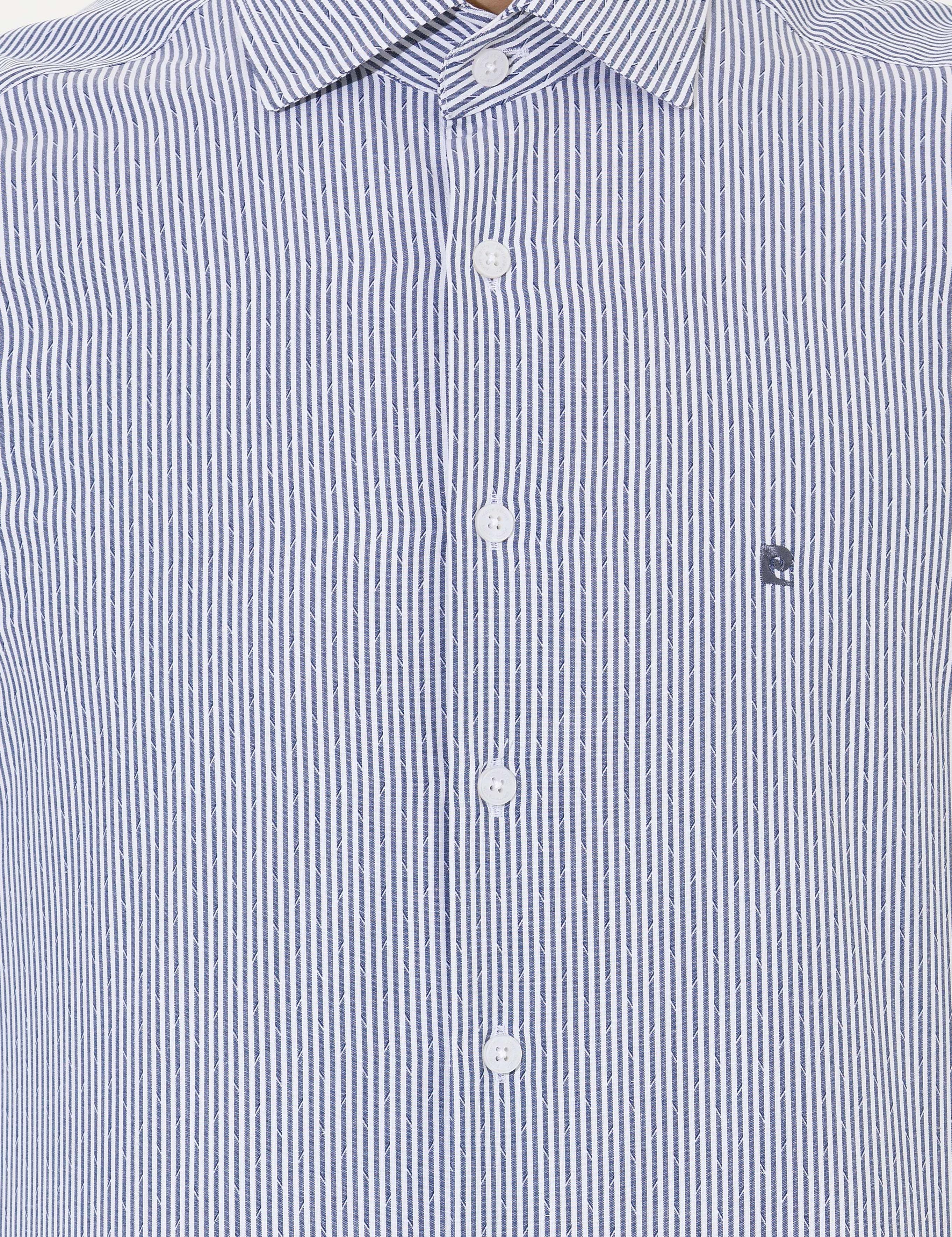 Lacivert Slim Fit Uzun Kollu Gömlek