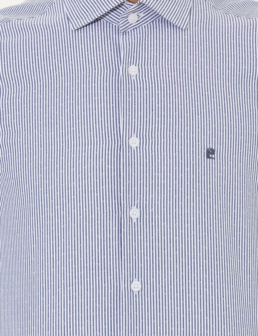 Lacivert Slim Fit Uzun Kollu Gömlek