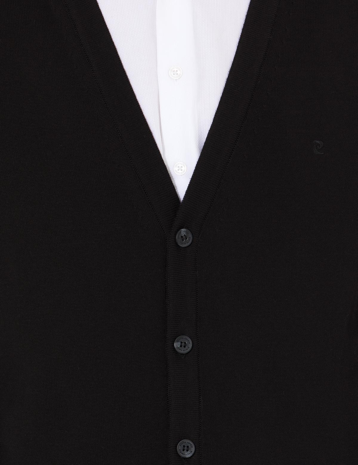 Siyah Slim Fit Basic Düğmeli Triko Hırka - 50259003007