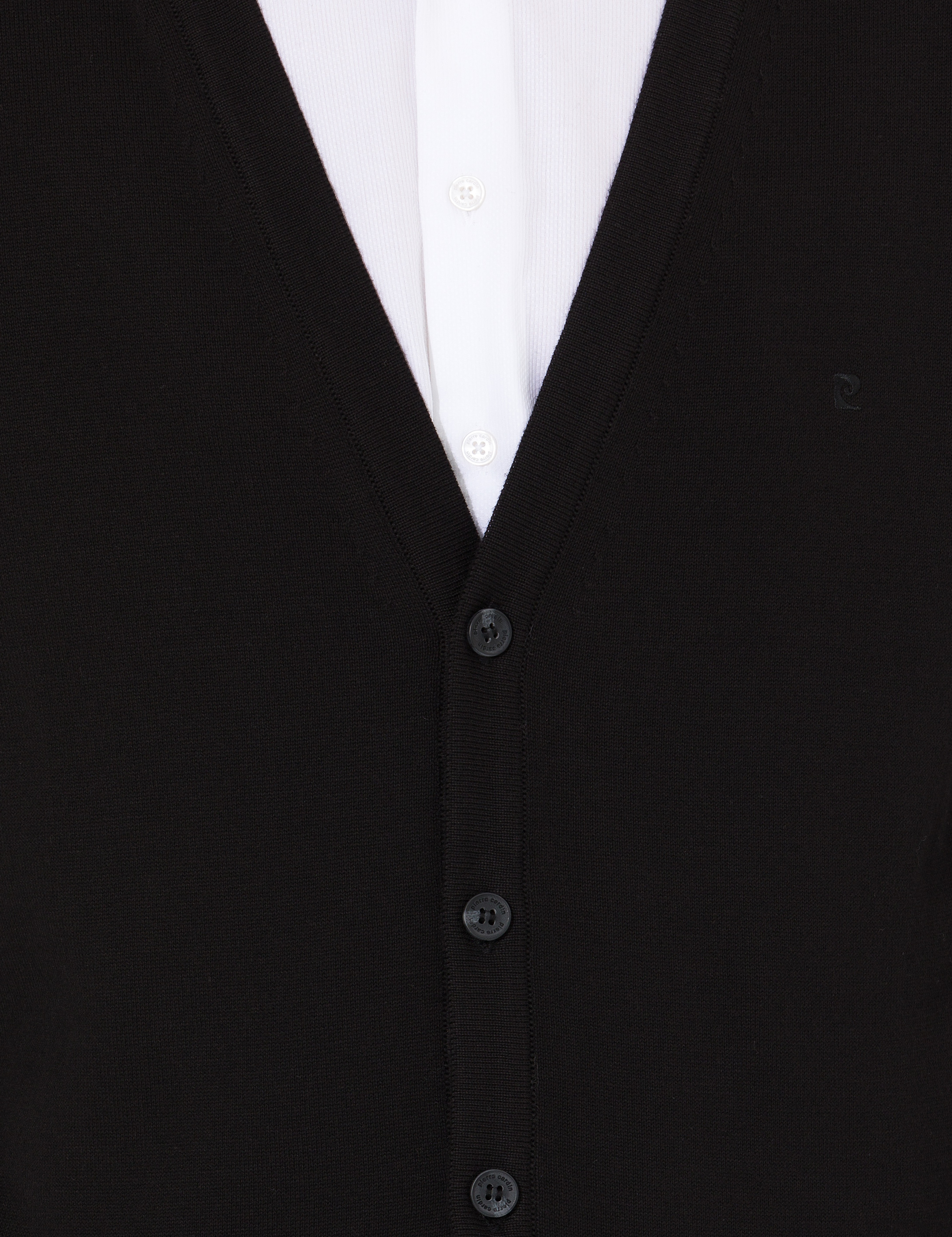 Siyah Slim Fit Basic Düğmeli Triko Hırka - Image 6