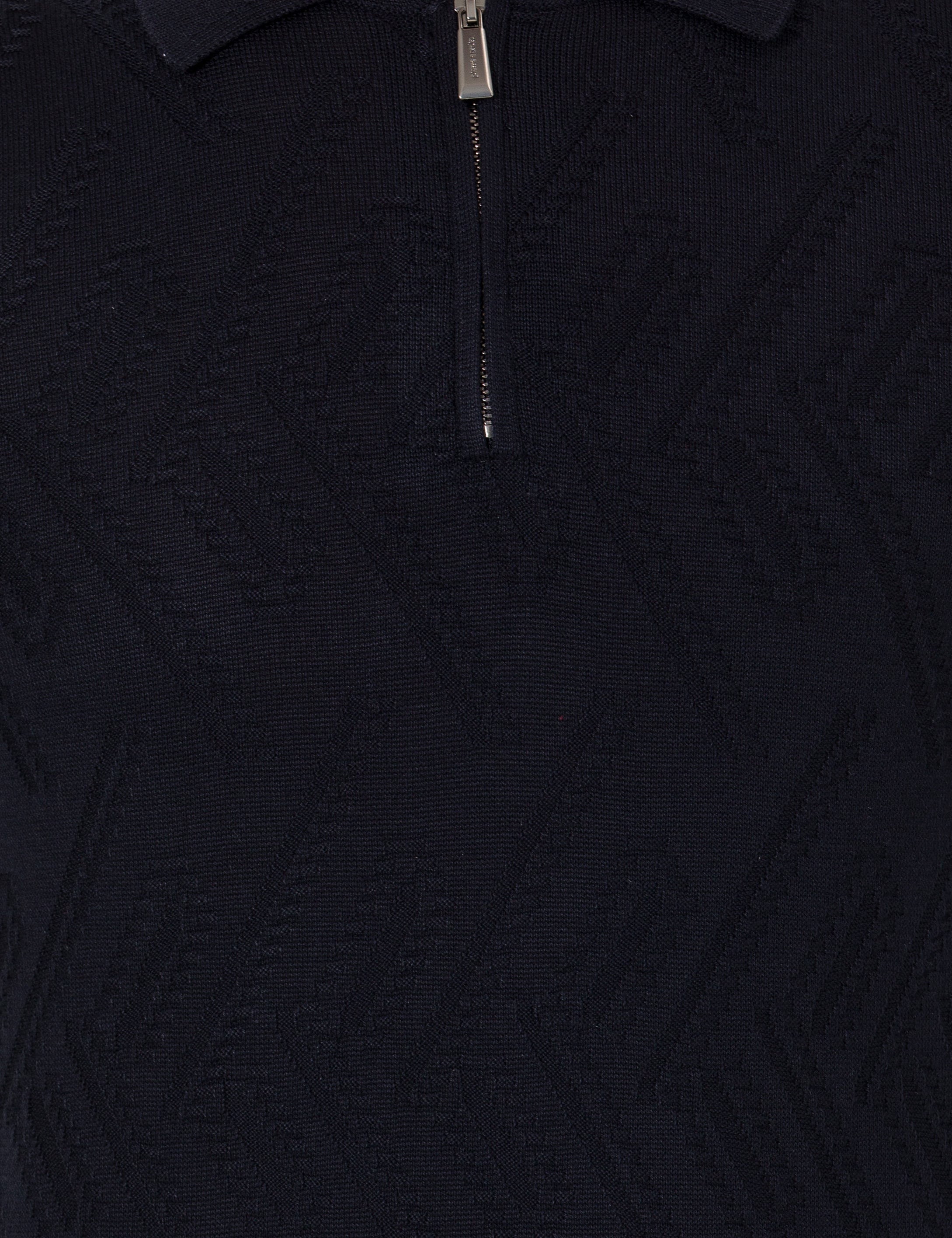 Pierre Cardin Lacivert Slim Fit Düğmeli Polo Yaka Triko Kazak görsel 6