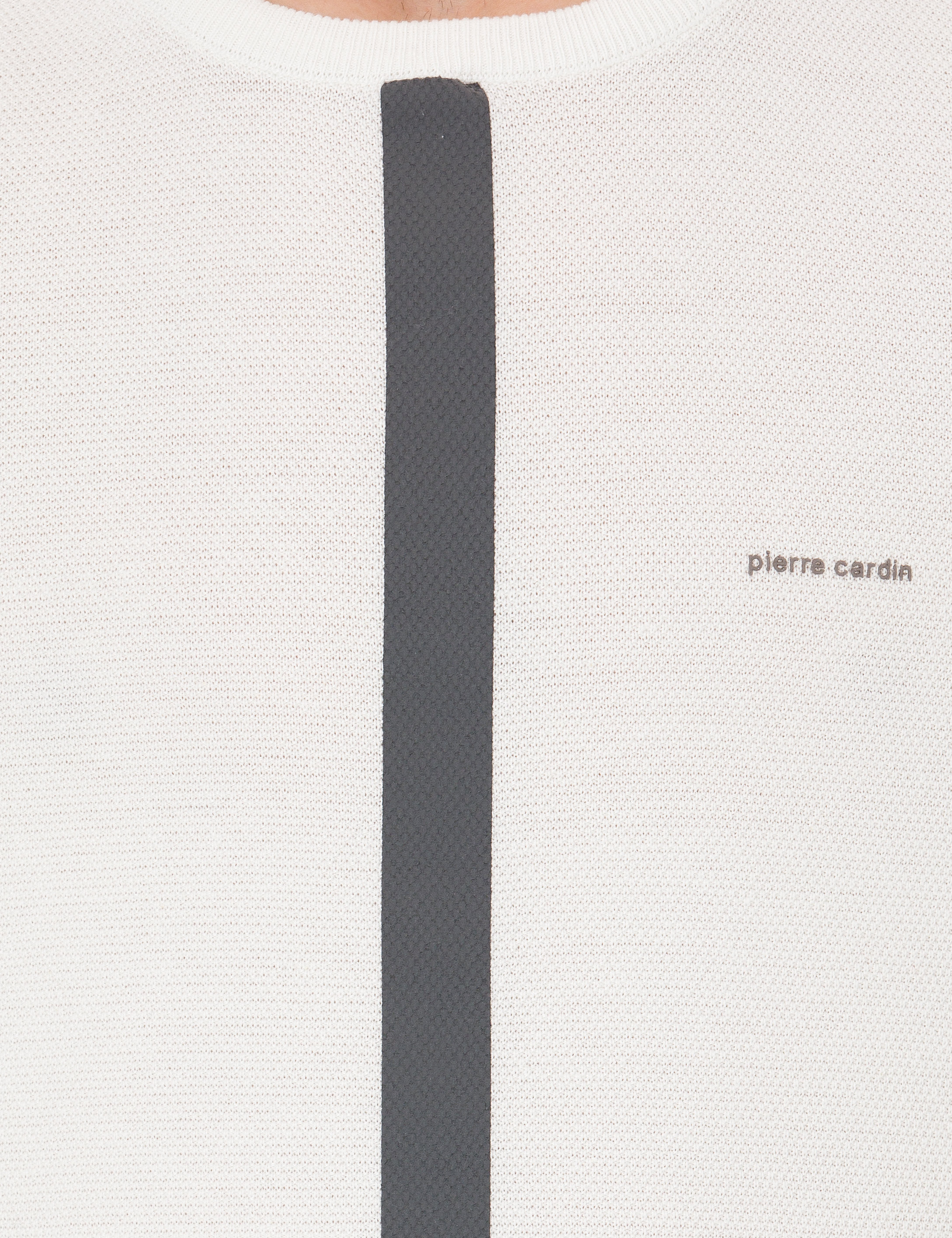 Pierre Cardin Ekru Slim Fit Bisiklet Yaka Triko Kazak görsel 6