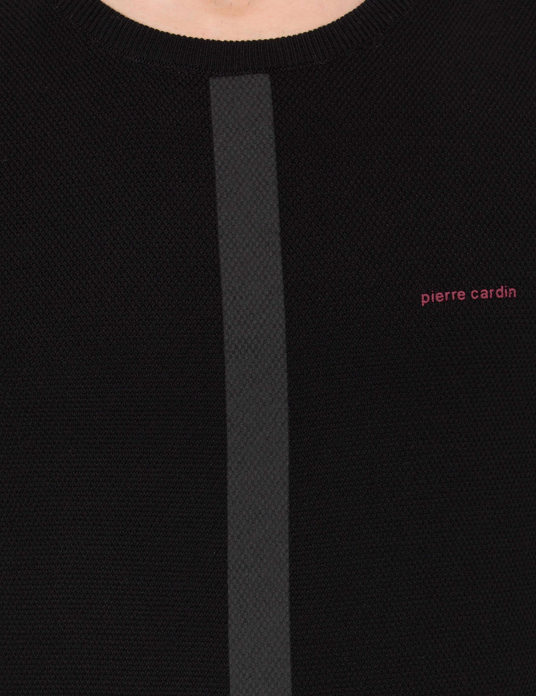 Pierre Cardin Siyah Slim Fit Bisiklet Yaka Triko Kazak görsel 6
