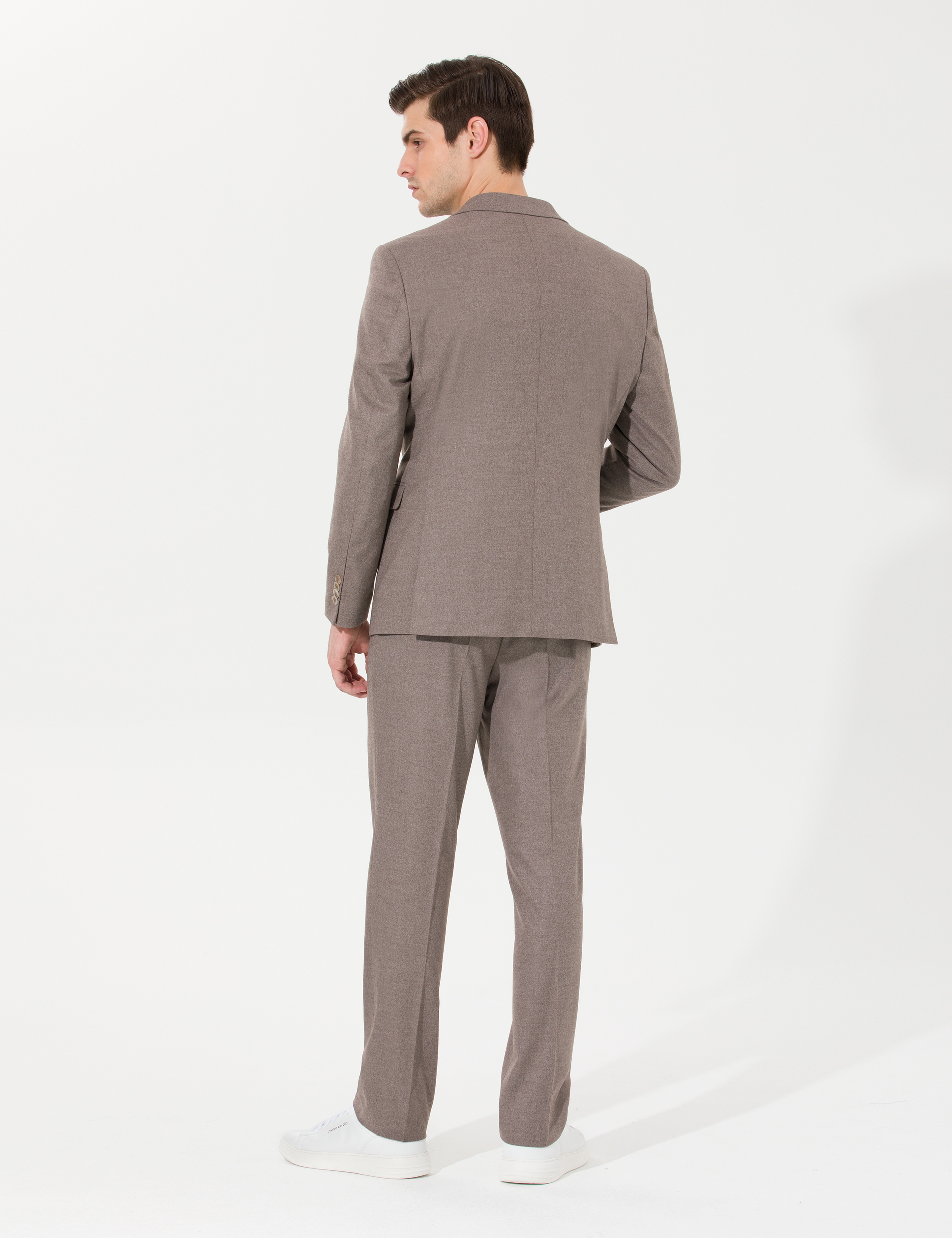 Açık Kahverengi Slim Fit Takım Elbise - Image 4