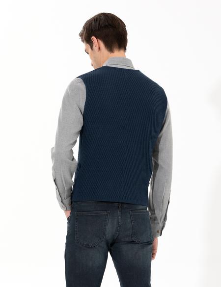 Lacivert Triko Yelek - 50265360011