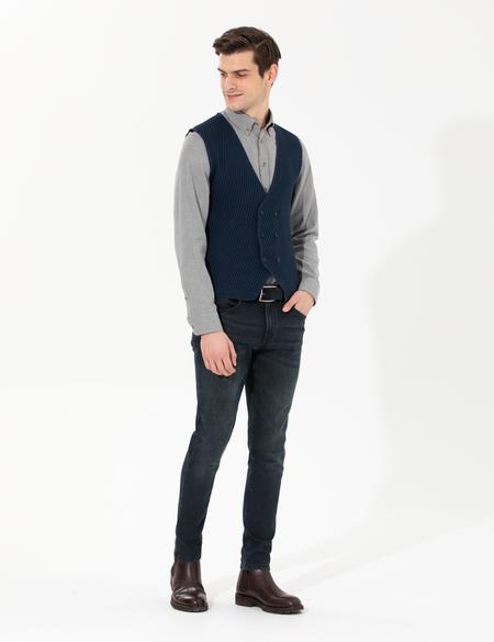 Lacivert Triko Yelek - 50265360011