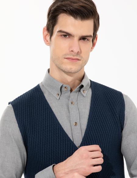 Lacivert Triko Yelek - 50265360011