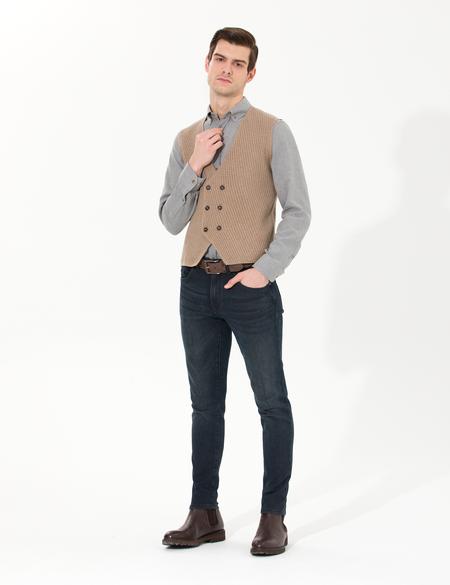 Vizon Melanj Triko Yelek - 50265360038