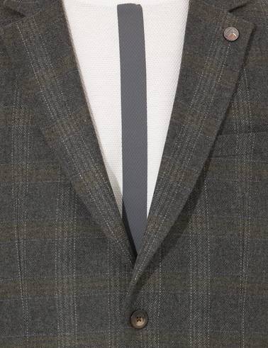 Yeşil Yün Karışımlı Ex. Slim Fit Ceket