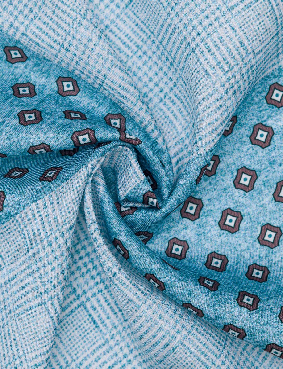 Turkuaz Desenli Mendil - 50268416003