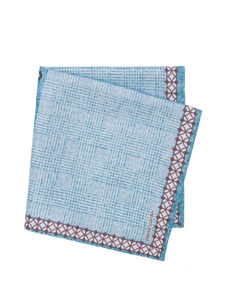 Turkuaz Desenli Mendil - 50268416003