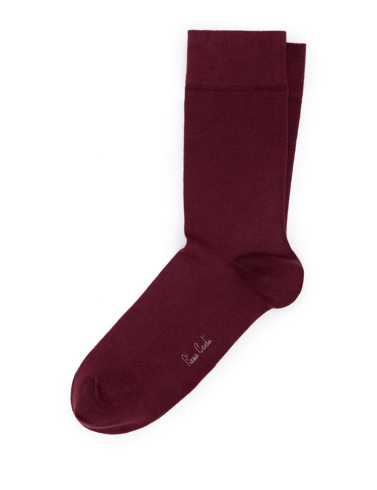 Erkek Bordo Çorap - 50263627009