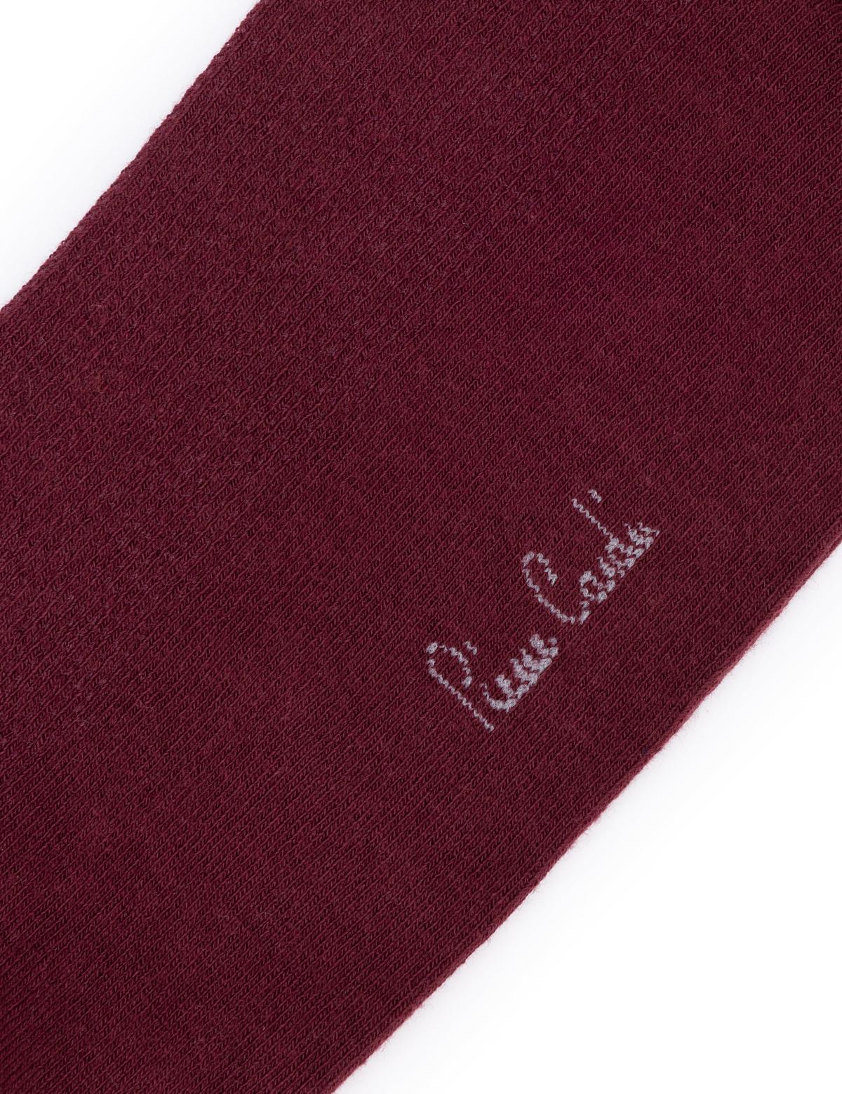 Erkek Bordo Çorap - 50263627009