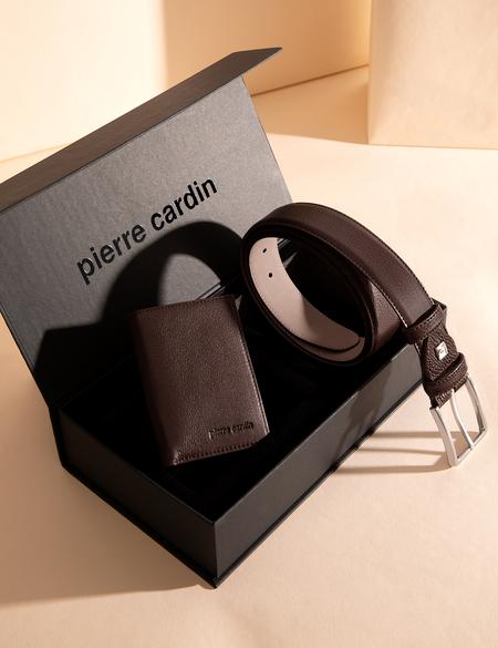 Kahverengi 2'li Kemer Cüzdan Set - 50267789002