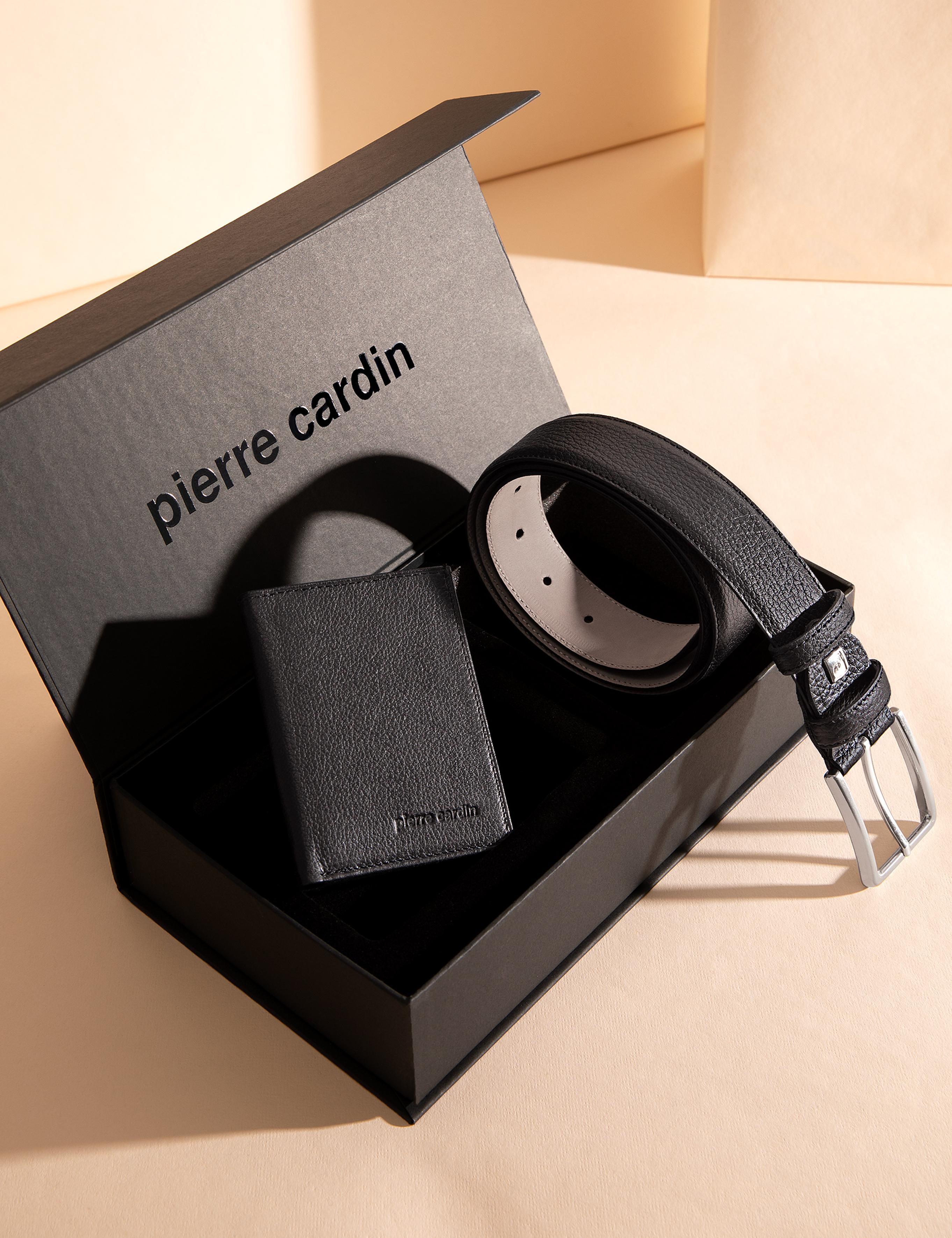 Siyah Kemer & Cüzdan Set