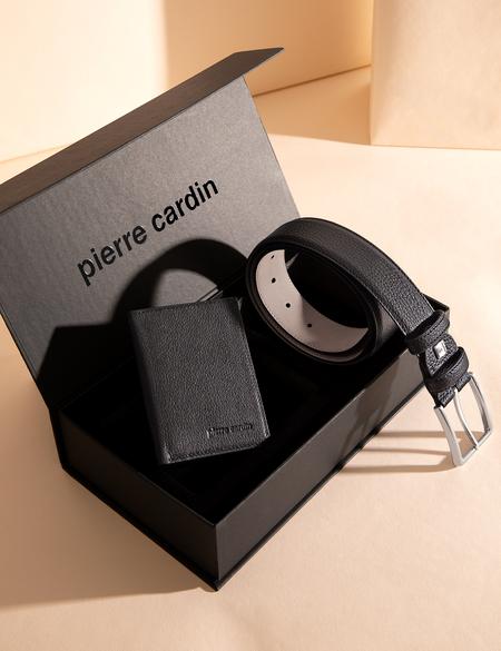 Siyah Kemer & Cüzdan Set - 50267789007