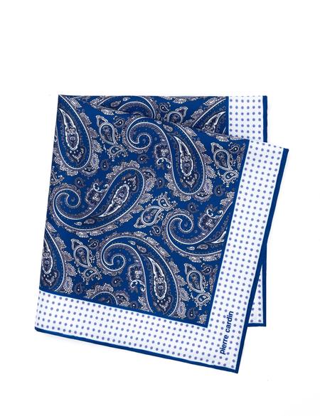 Lacivert Desenli Mendil - 50268296001