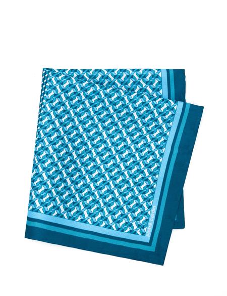 Turkuaz Desenli Mendil - 50268421004