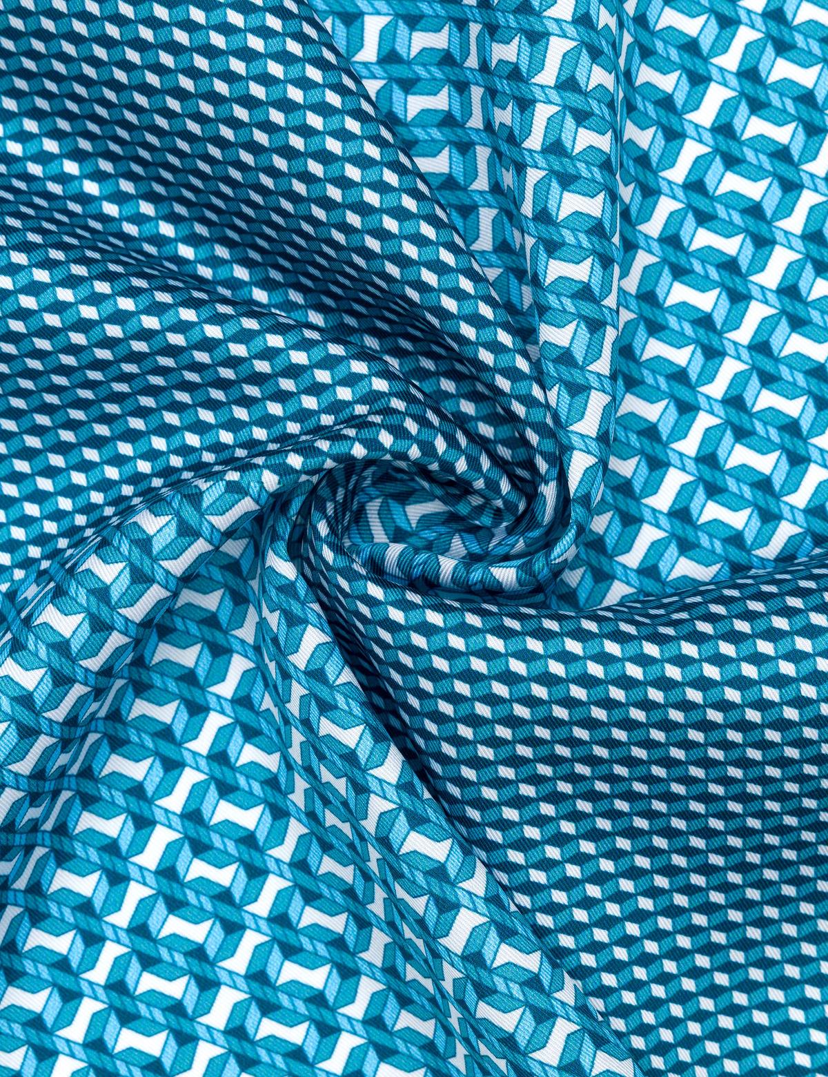 Turkuaz Desenli Mendil - 50268421004