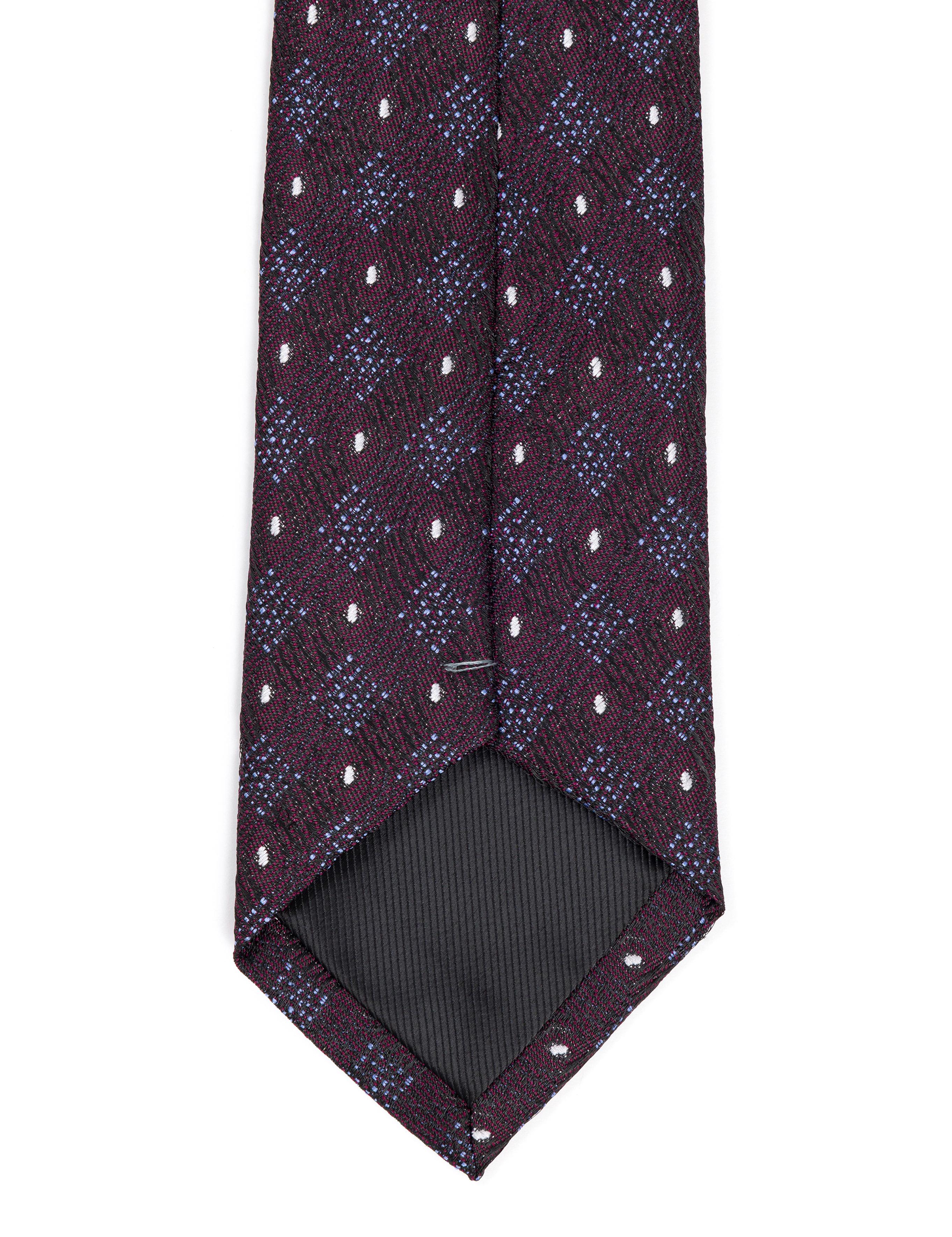 Mor 3'lü Kravat-Mendil-Kravat İğnesi Set