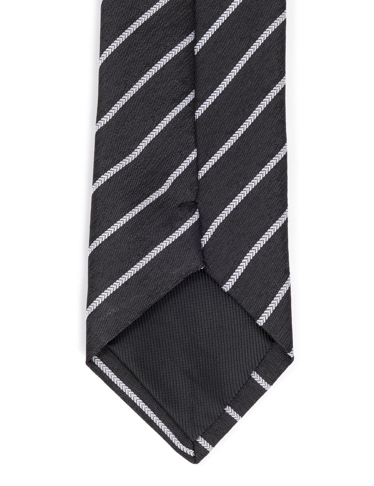 Siyah 3'lü Kravat-Mendil-Kravat İğnesi Set - 50270915001