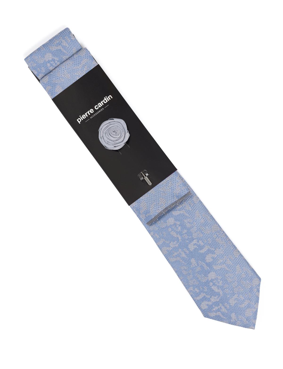 Mavi 3'lü Kravat Mendil Set - 50270930001