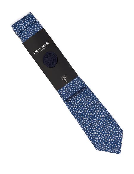 Lacivert 3'lü Kravat-Mendil-Kravat İğnesi Set - 50270931001