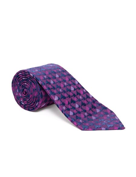 Mor 3'lü Kravat-Mendil-Kravat İğnesi Set - 50270937002