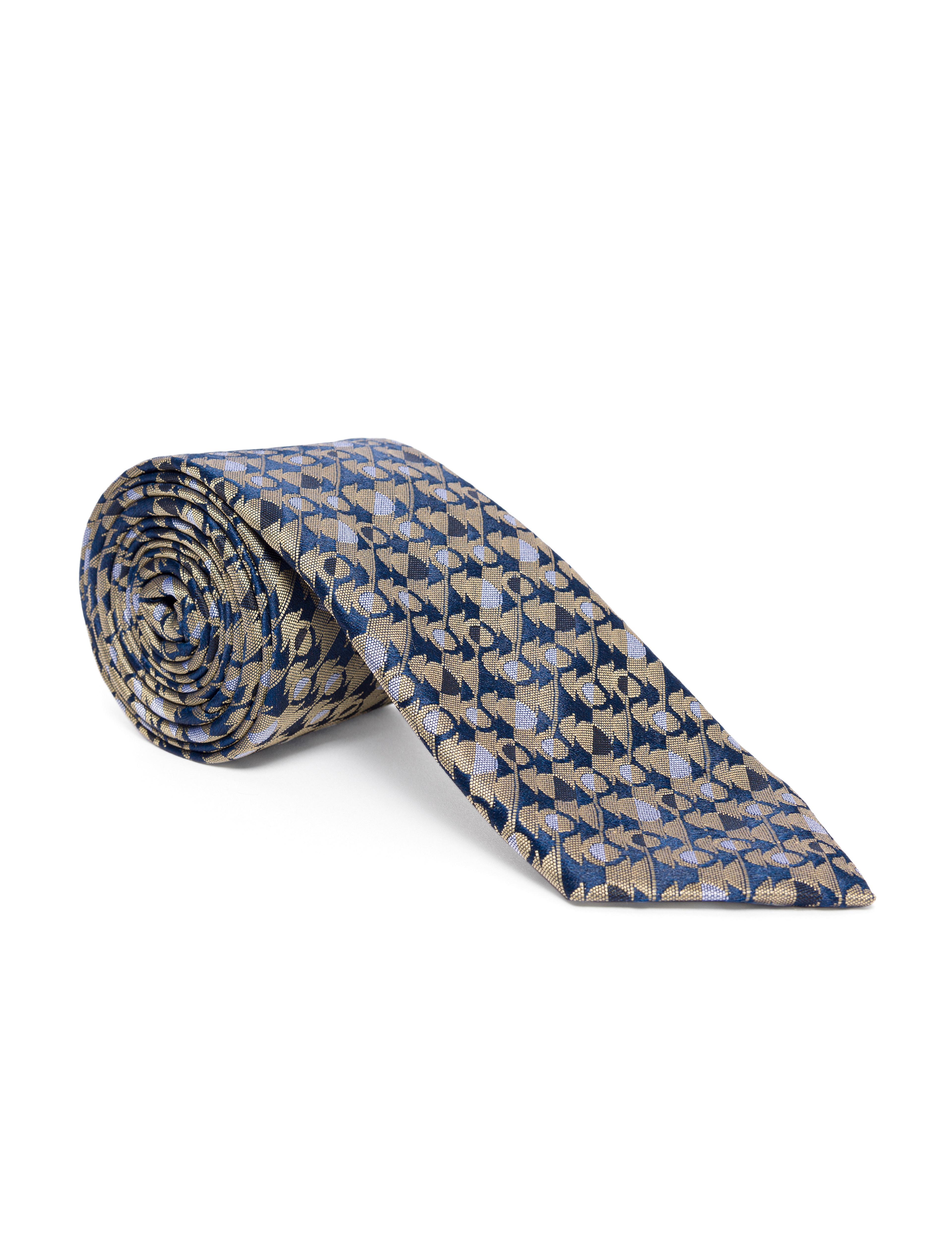 Bej 3'lü Kravat Mendil Set - Image 2