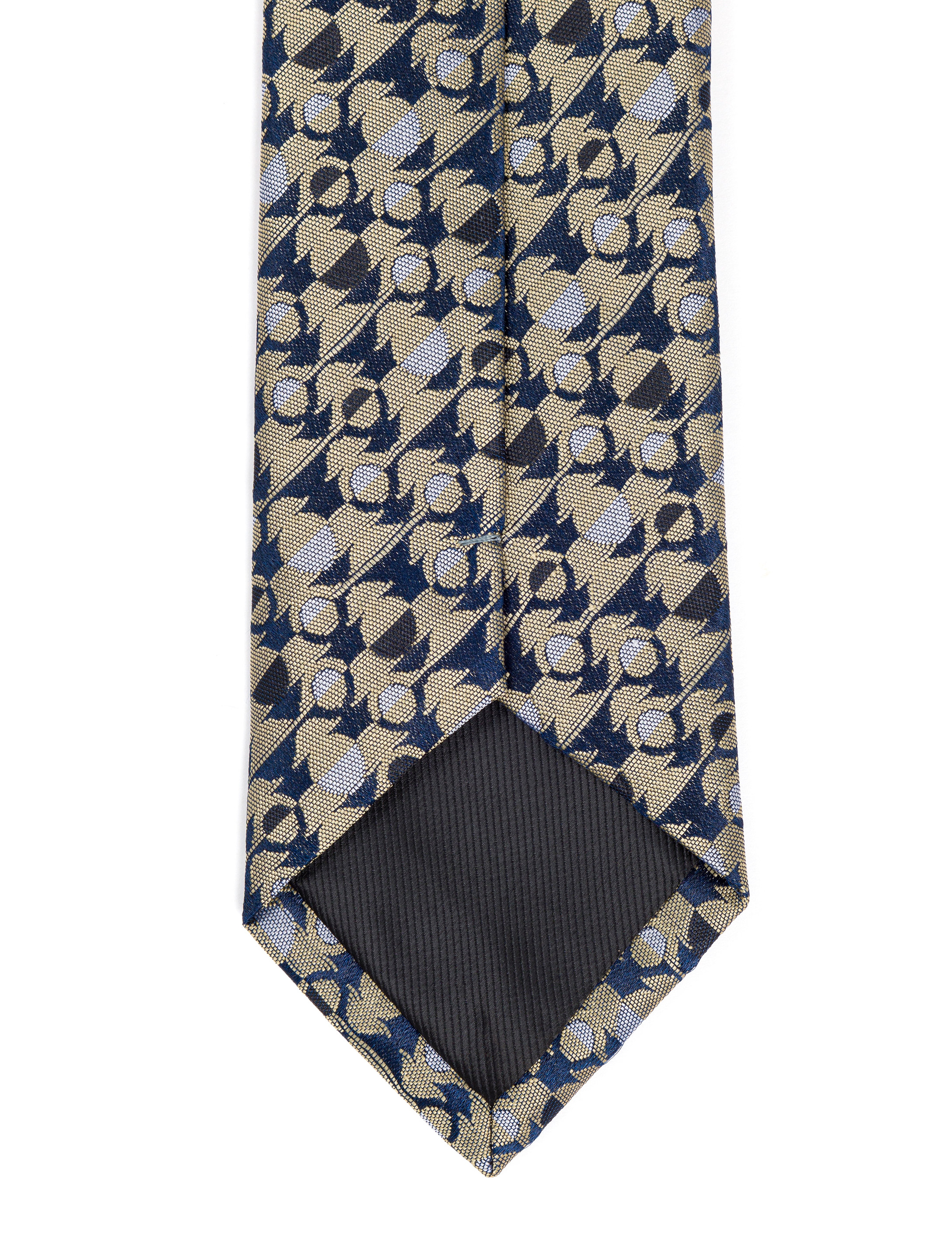 Bej 3'lü Kravat Mendil Set - Image 4