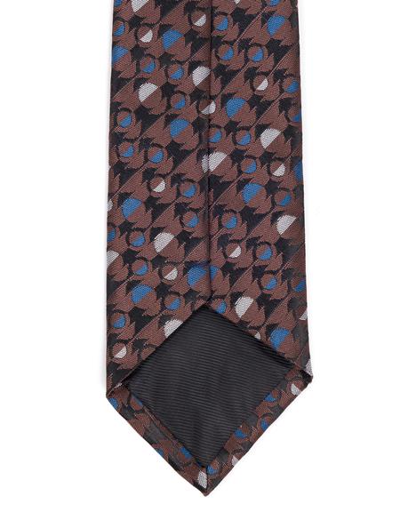 Kahverengi 3'lü Kravat-Mendil-Kravat İğnesi Set - 50270937003