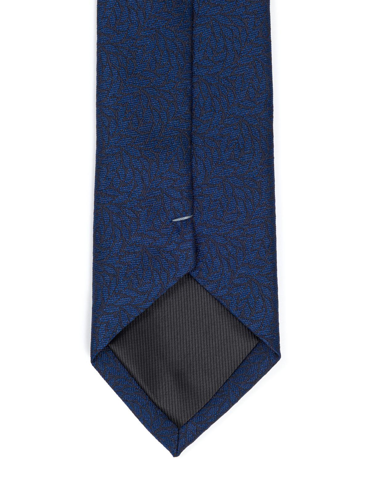 Lacivert 3'lü Kravat Mendil Set - 50270938002