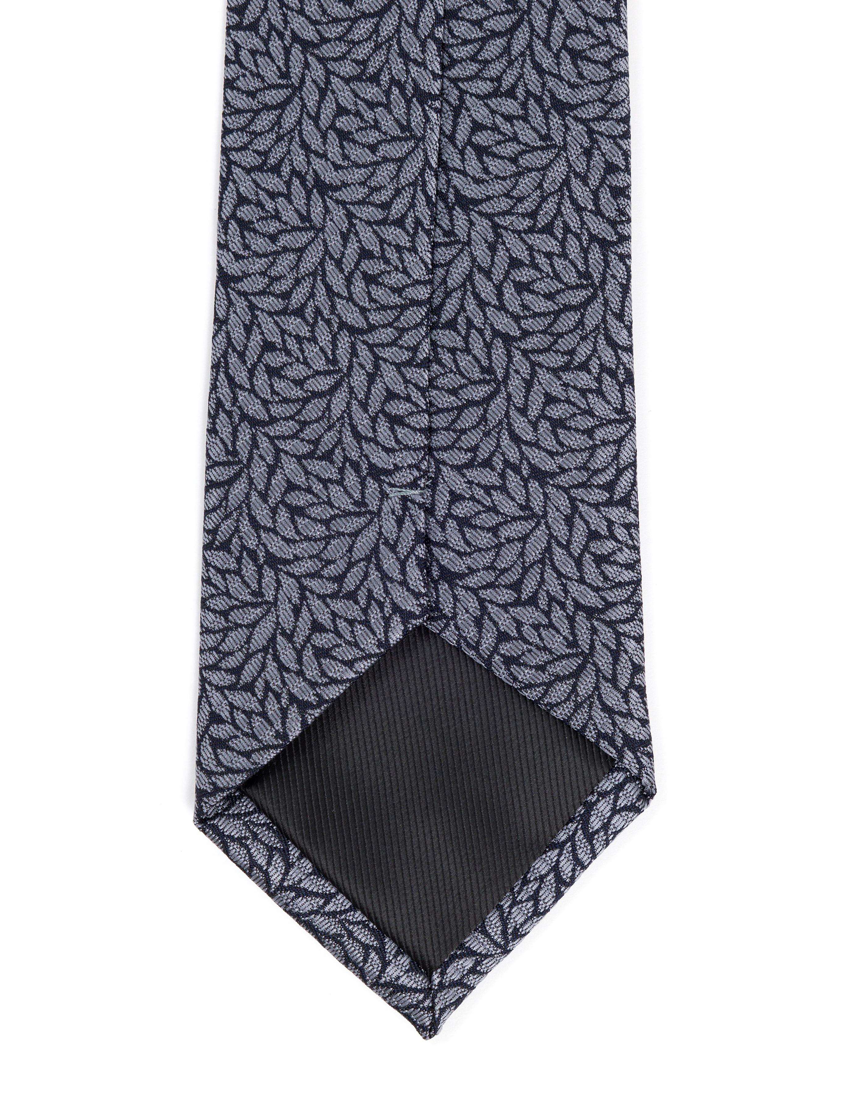 Gri 3'lü Kravat Mendil Set