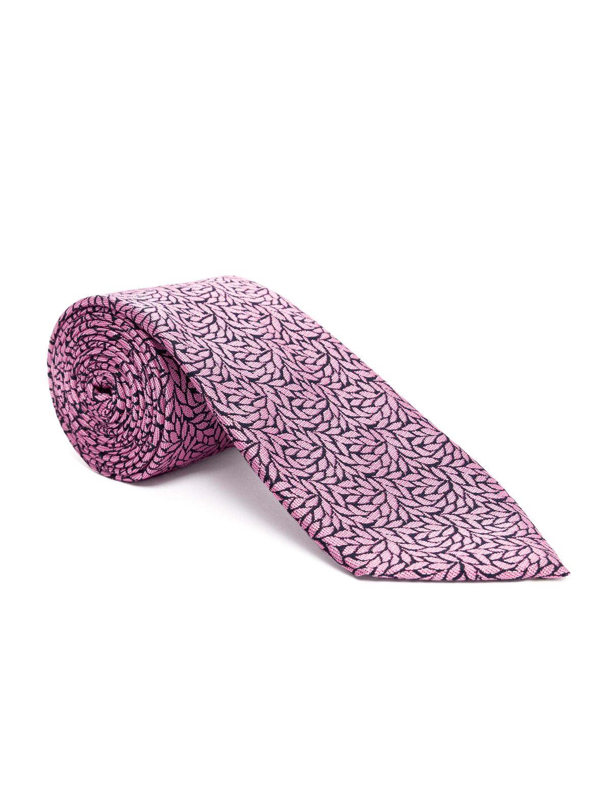 Pembe 3'lü Kravat-Mendil-Kravat İğnesi Set - 50270938003