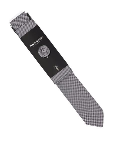 Gri 3'lü Kravat Mendil Set - 50272351001