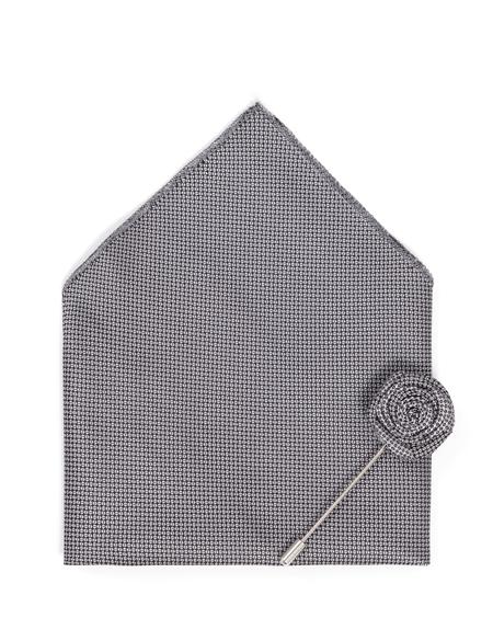 Gri 3'lü Kravat Mendil Set - 50272351001