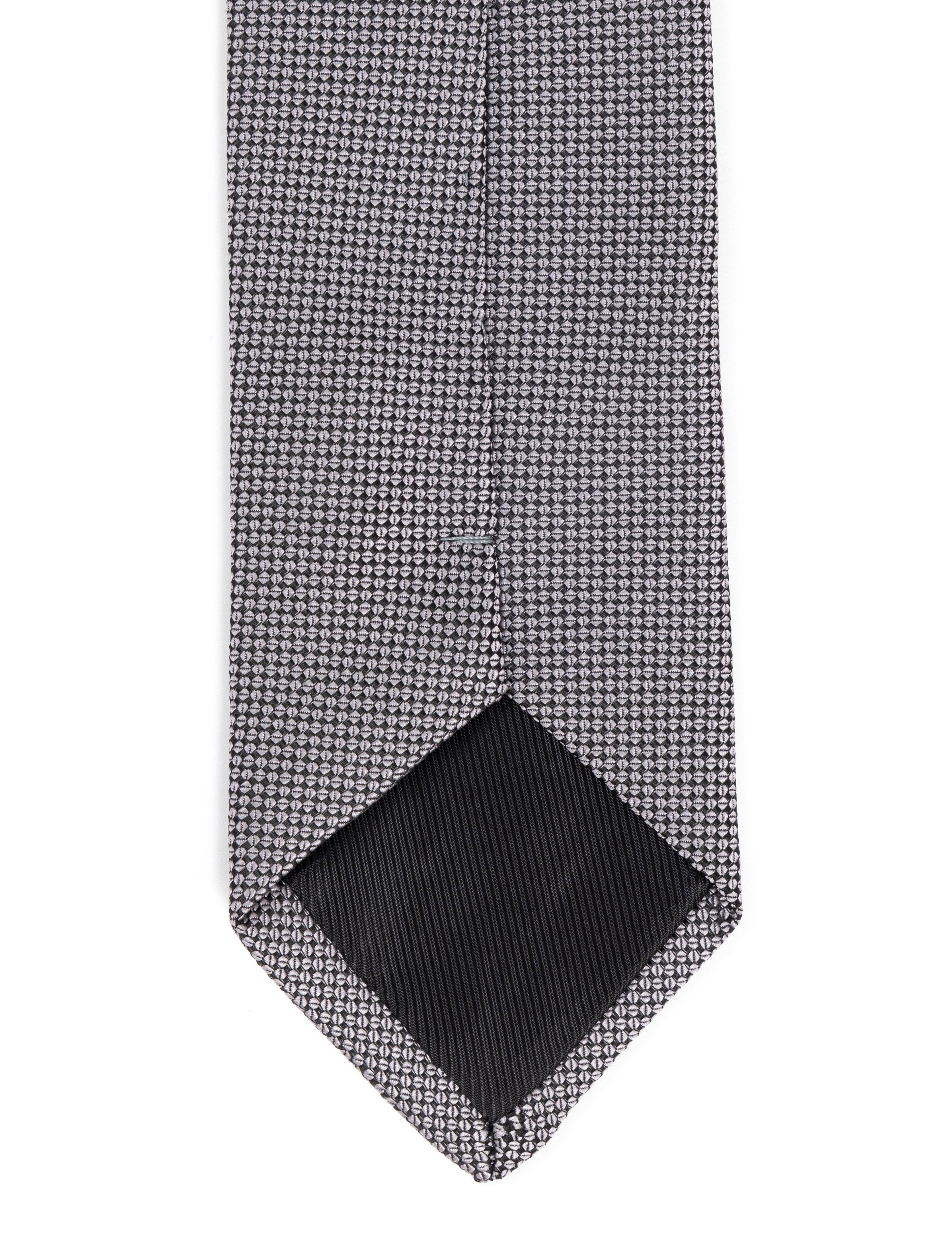 Gri 3'lü Kravat Mendil Set - Image 4