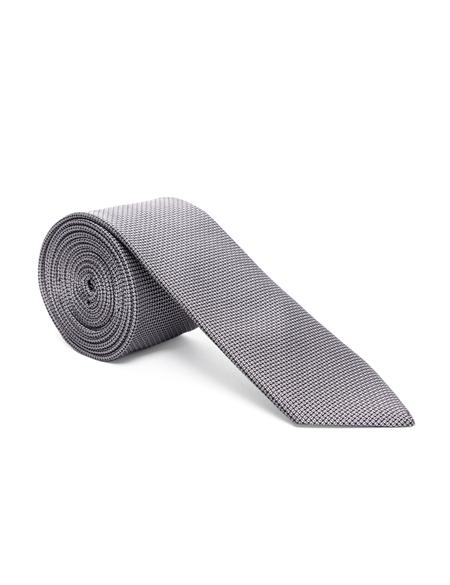 Gri 3'lü Kravat Mendil Set - 50272351001