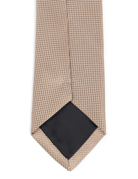 Bej 3'lü Kravat Mendil Set - 50272351004