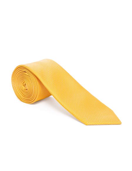 Sarı 3'lü Kravat-Mendil-Kravat İğnesi Set - 50272351005